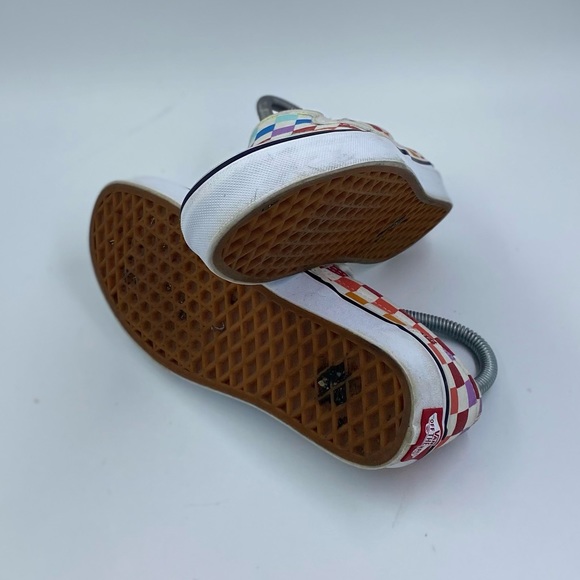 Vans rainbow checkered slip on womens size 6.5 - Picture 5 of 6